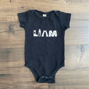 Custom “Liam” Black Onesie